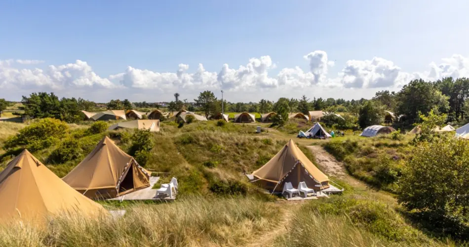 Bell escape tenten omgeving duinoord ameland