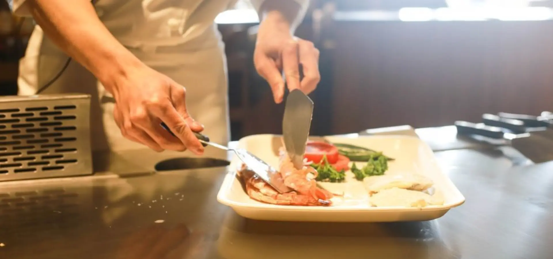 Gerecht in restaurant op Ameland